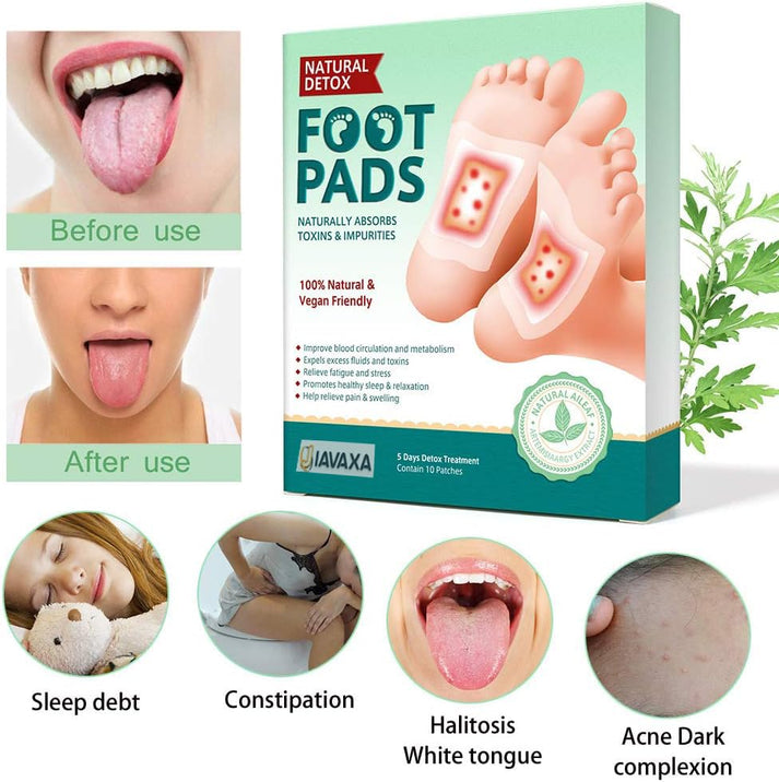 Deep Cleansing Herbal Foot Pads for Full body Detox & Natural Weight Management(2x5 packs) BUY 1 GET 1 FREE
