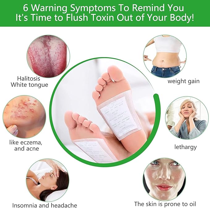 Deep Cleansing Herbal Foot Pads for Full body Detox & Natural Weight Management(2x5 packs) BUY 1 GET 1 FREE